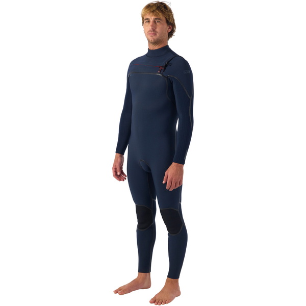 2026 O'Neill Mens Hyperfreak Fire 4/3+mm Chest Zip Wetsuit 5661 - Carbon / Carbon